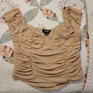 Tan crop top, XL, Just Polly